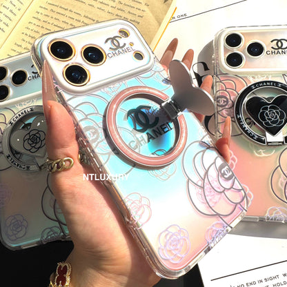 Chameleon Flower Magsafe Phone Case with New Design Holder