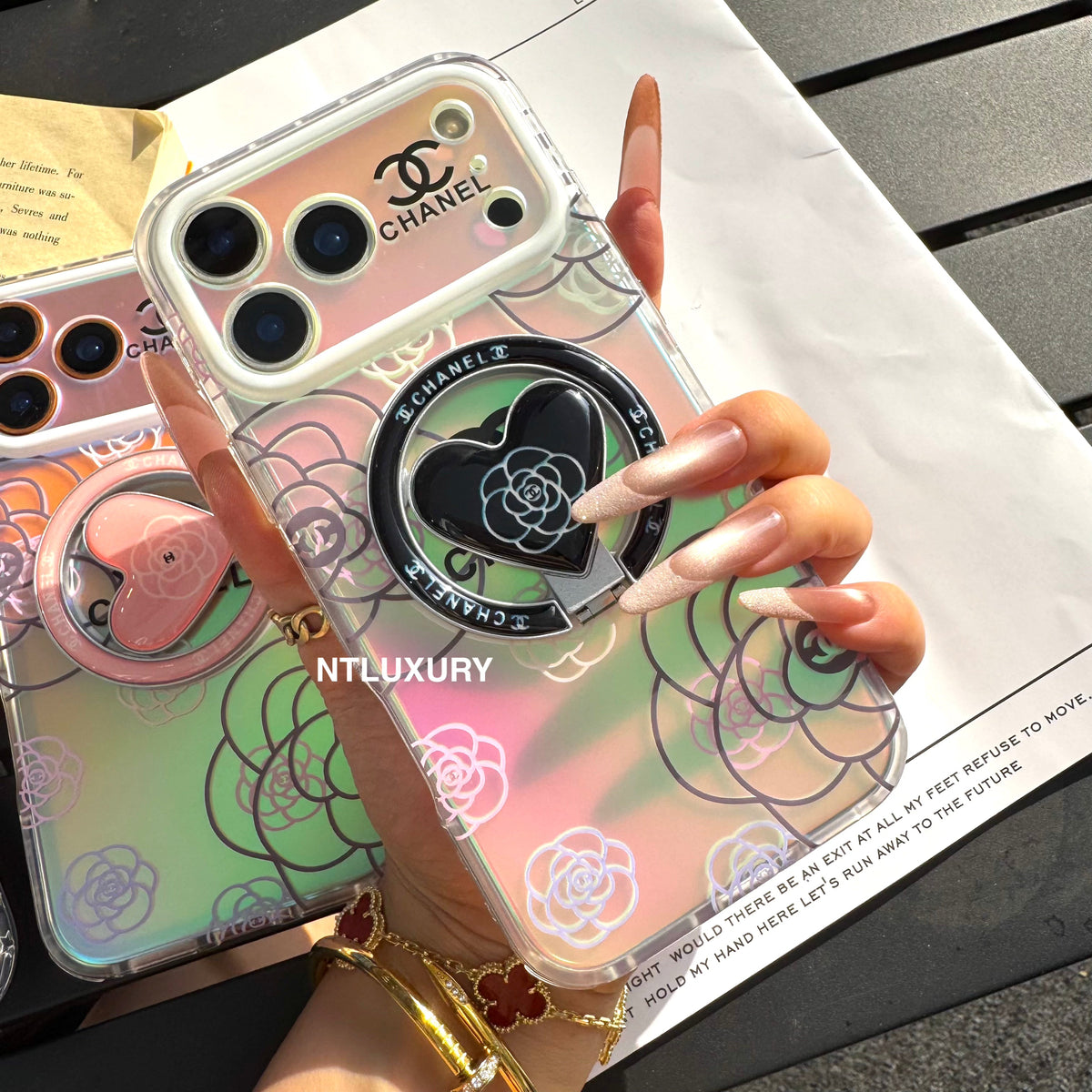 Chameleon Flower Magsafe Phone Case with New Design Holder