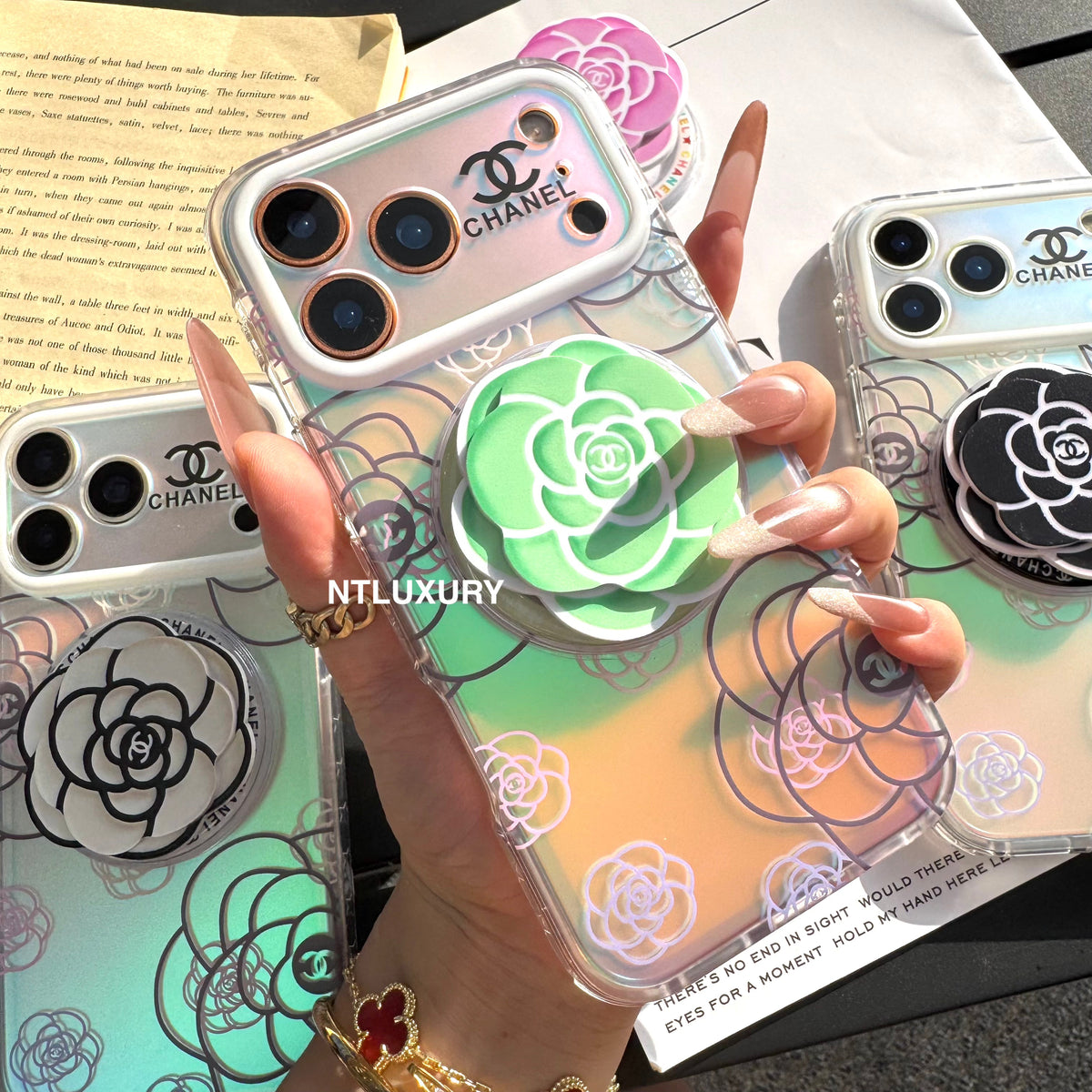 Chameleon Flower Magsafe Phone Case with Flower Holder
