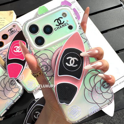 Chameleon Flower Magsafe Phone Case with Skateboard Holder