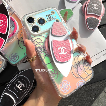 Chameleon Flower Magsafe Phone Case with Skateboard Holder