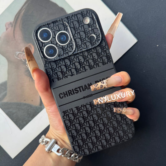 Coque de téléphone noire tendance (petit D pour Noir & Blanc)