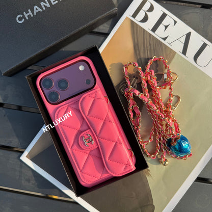 Classic CC Design Phone Case with Strap (COME WITH BOX)