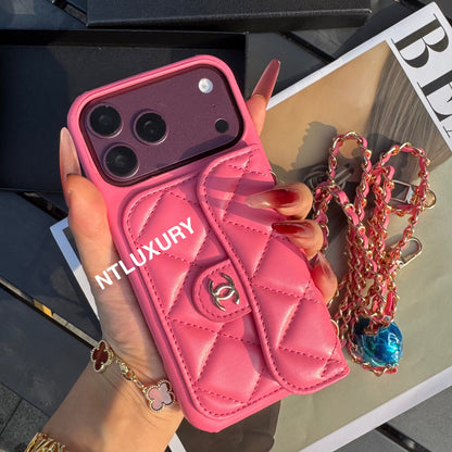 Classic CC Design Phone Case with Strap (COME WITH BOX)