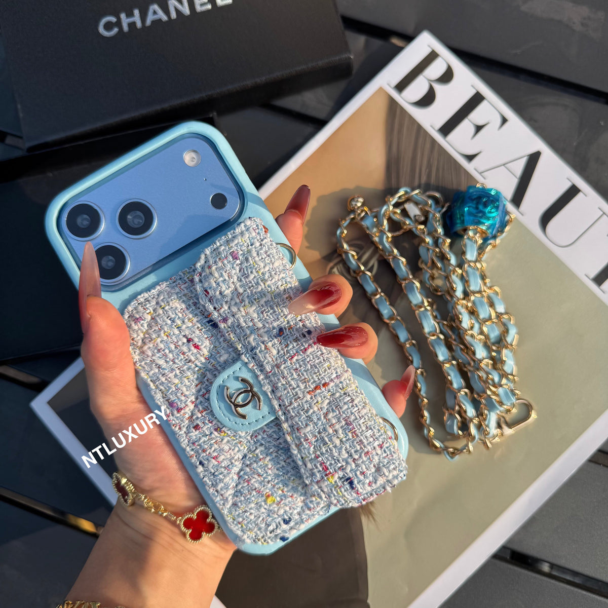 Classic CC Design Phone Case with Strap (COME WITH BOX)