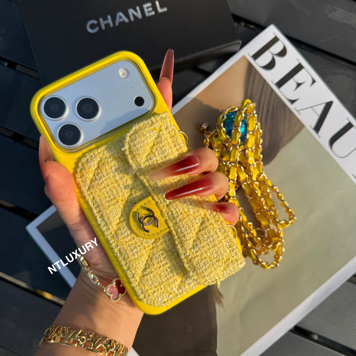 Classic CC Design Phone Case with Strap (COME WITH BOX)
