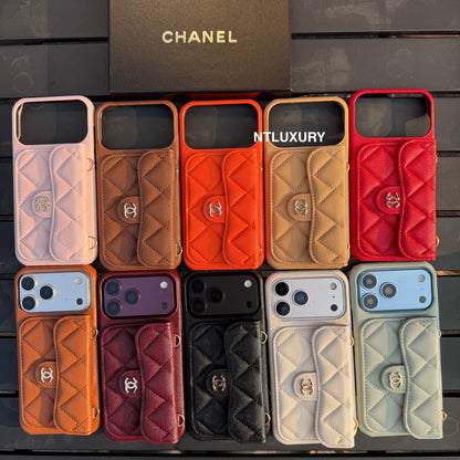 Classic CC Design Phone Case with Long Strap (COME WITH BOX) -10 Color