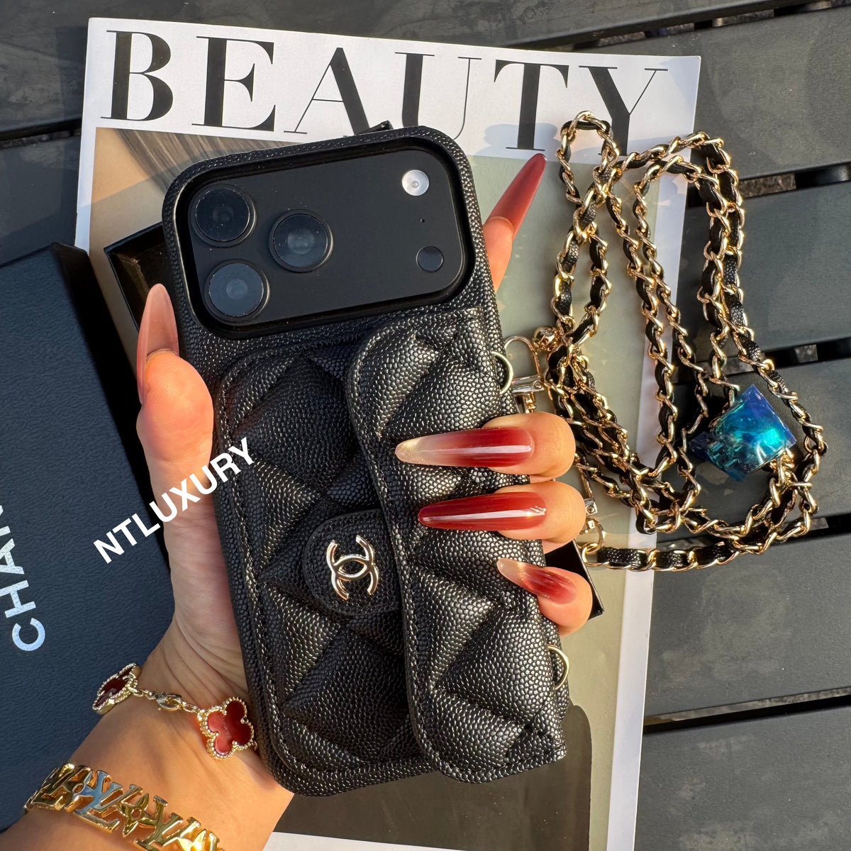 Classic CC Design Phone Case with Long Strap (COME WITH BOX) -10 Color
