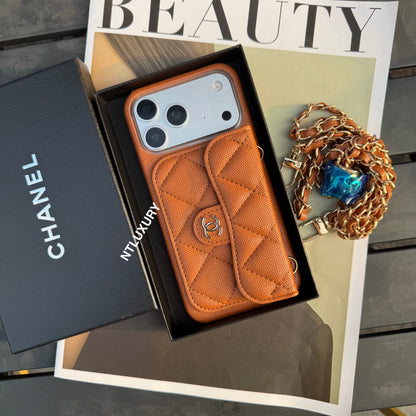Classic CC Design Phone Case with Long Strap (COME WITH BOX) -10 Color