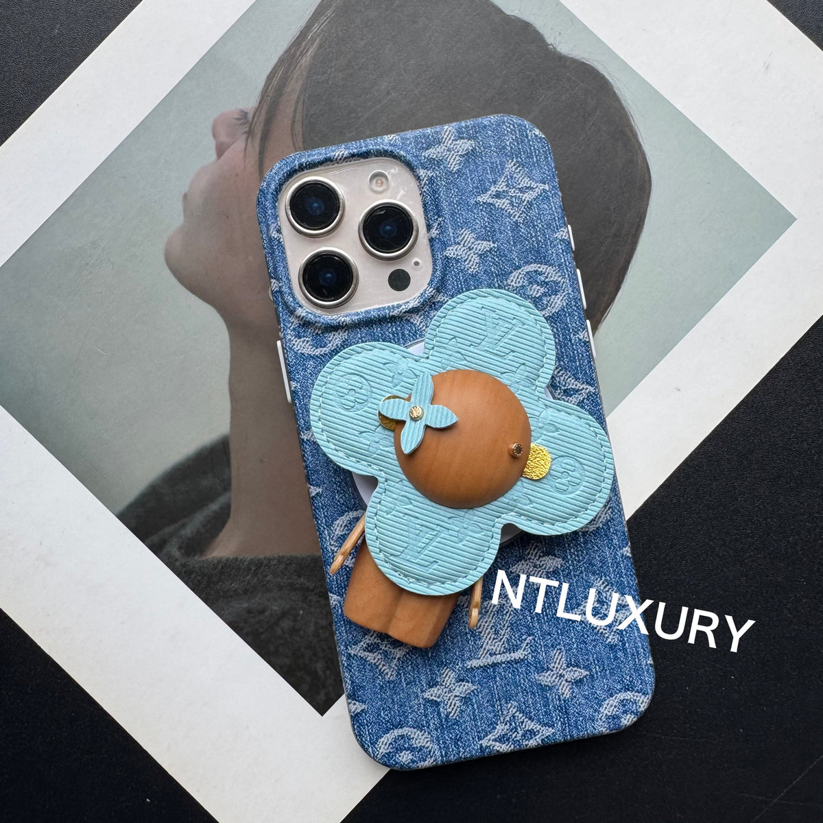 Coque de téléphone Blue Love avec support Magsafe