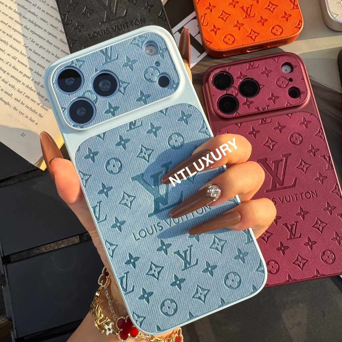 Colorful Denim Love Girl Phone Case