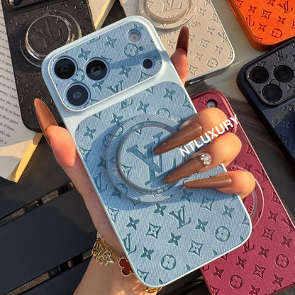 Orange Juice Denim Love Phone Case with Magsafe Holder