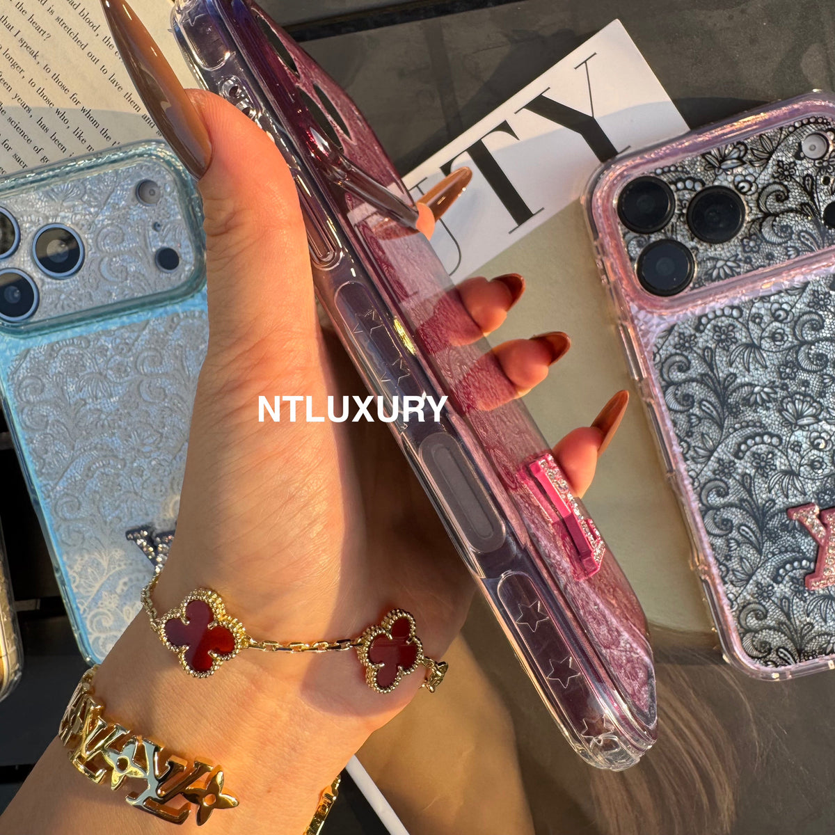 Lace Patch Love Girl Phone Case