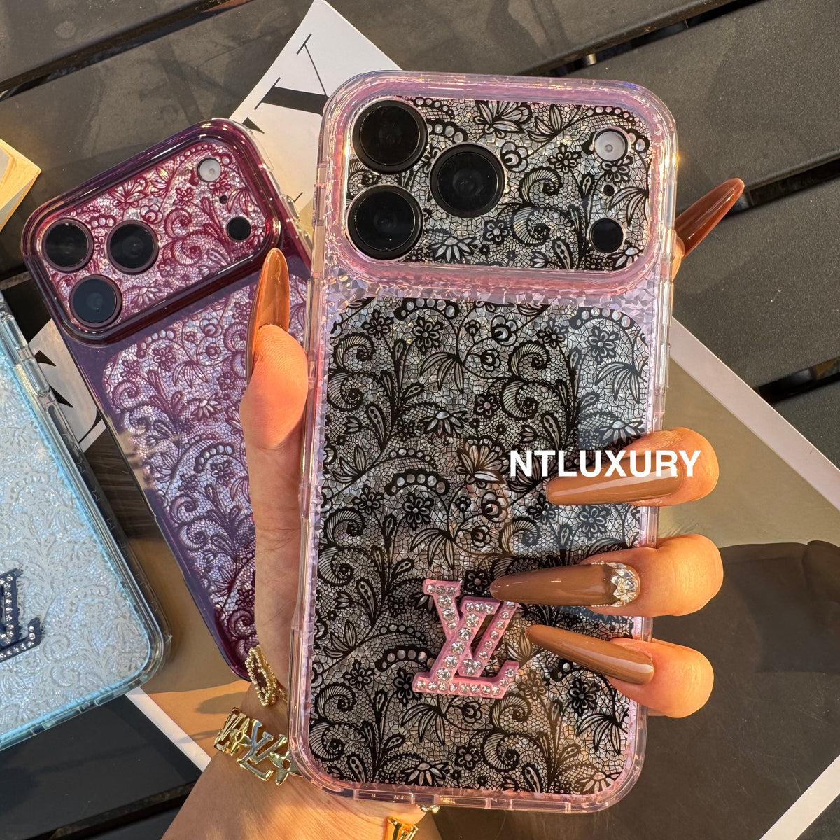 Lace Patch Love Girl Phone Case