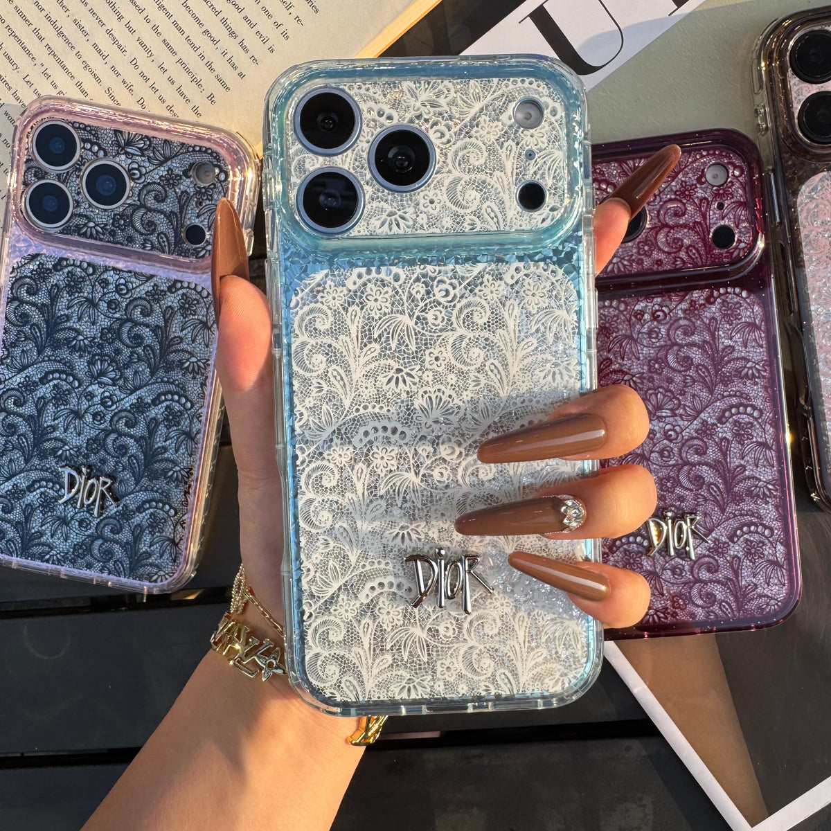Lace Patch Dove Girl Phone Case