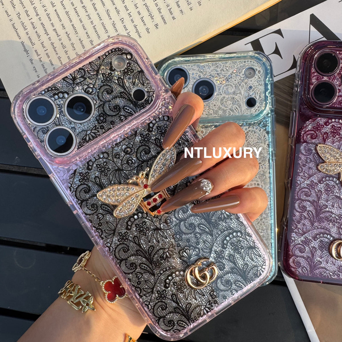 Lace Patch Good Bee Girl Phone Case