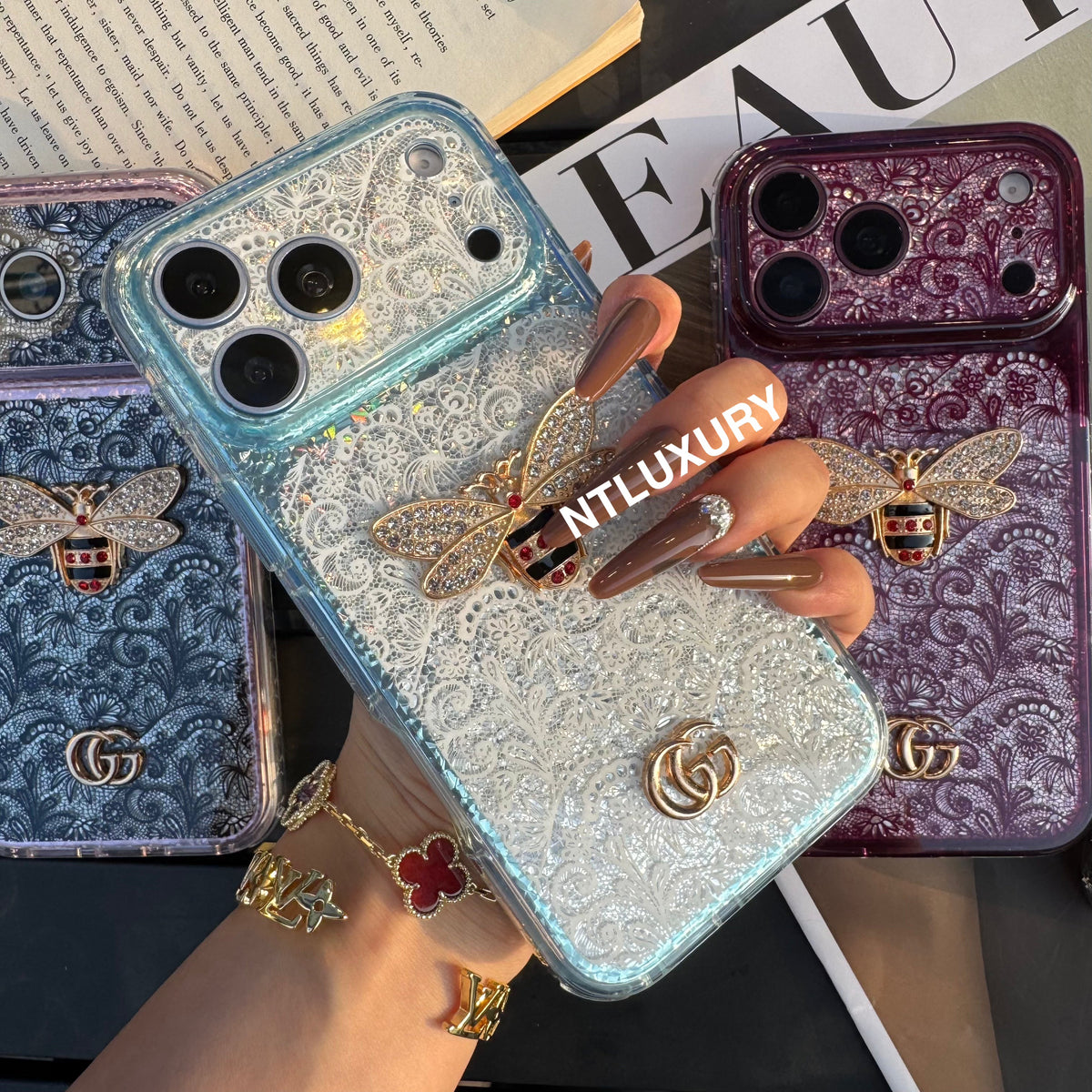 Lace Patch Good Bee Girl Phone Case
