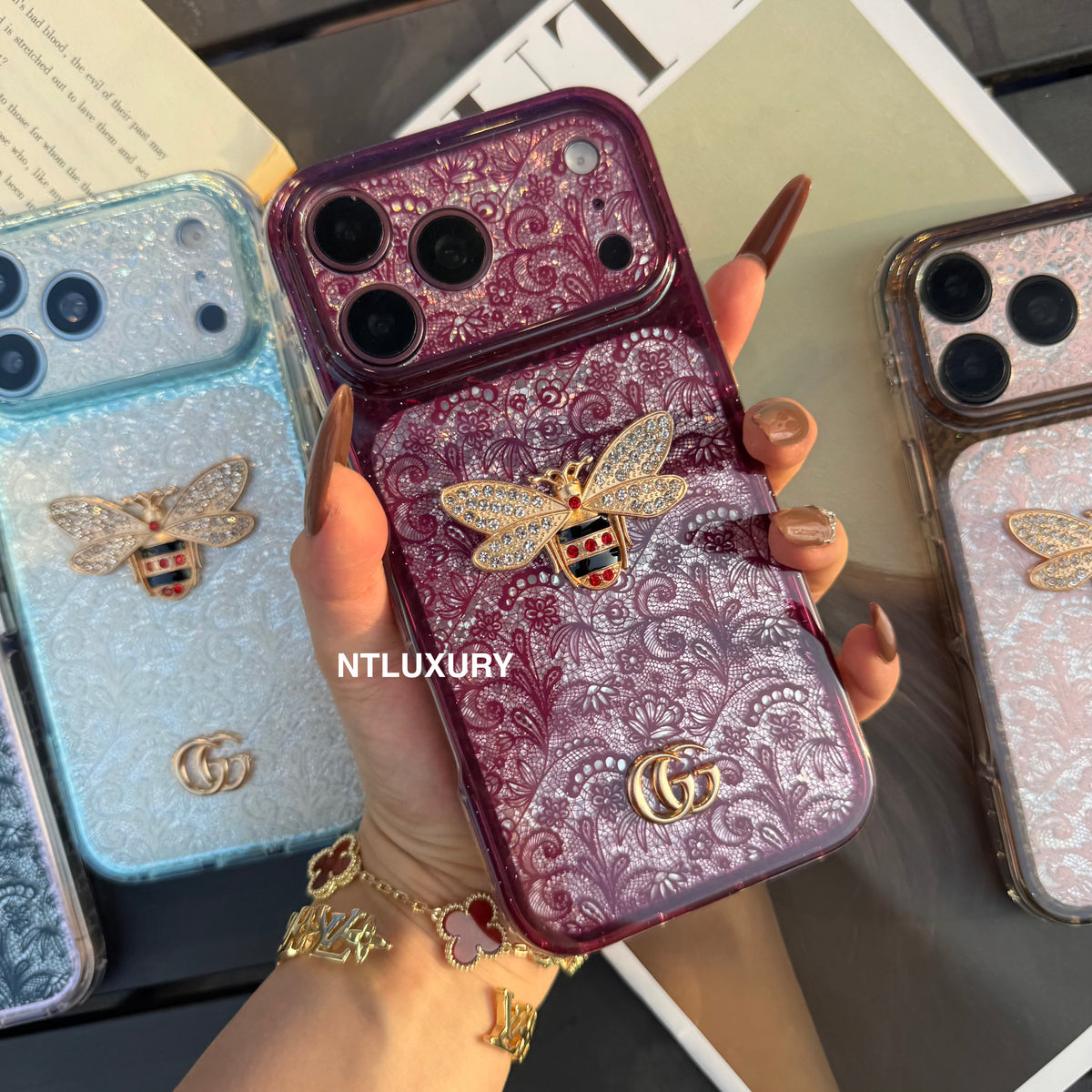 Lace Patch Good Bee Girl Phone Case