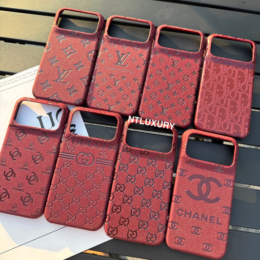 Cover vistosa per telefono bordeaux glitterata