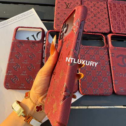 Burgundy Glitter Fancy Phone Case