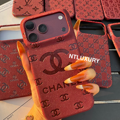 Burgundy Glitter Fancy Phone Case