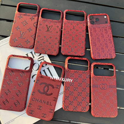 Burgundy Glitter Fancy Phone Case