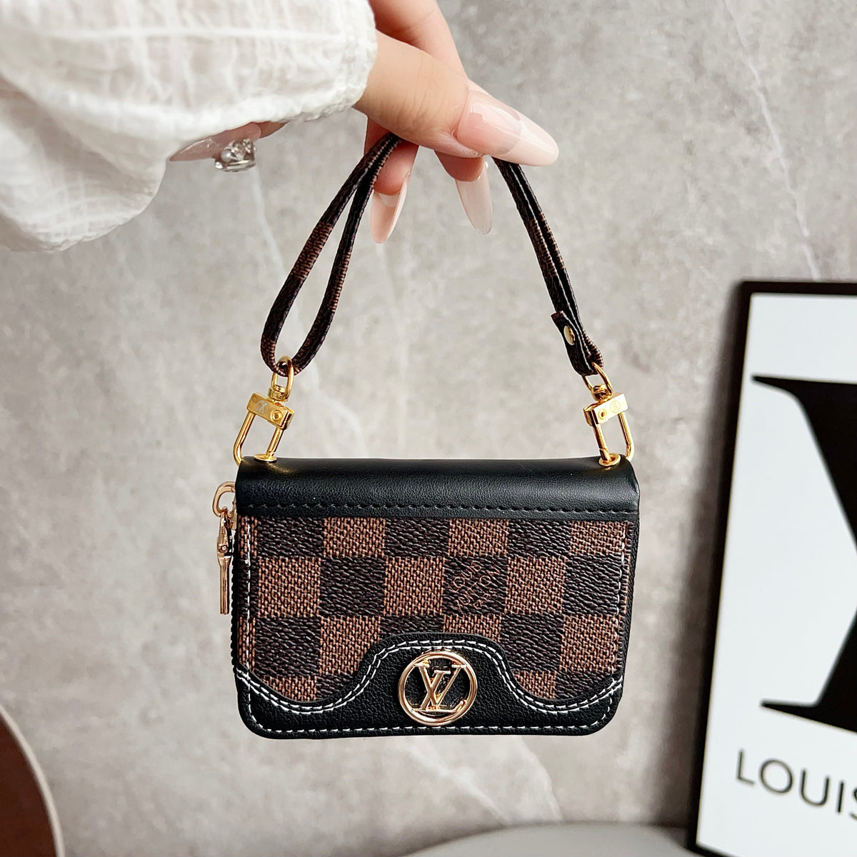Latticed Love Cute Mini Wallet