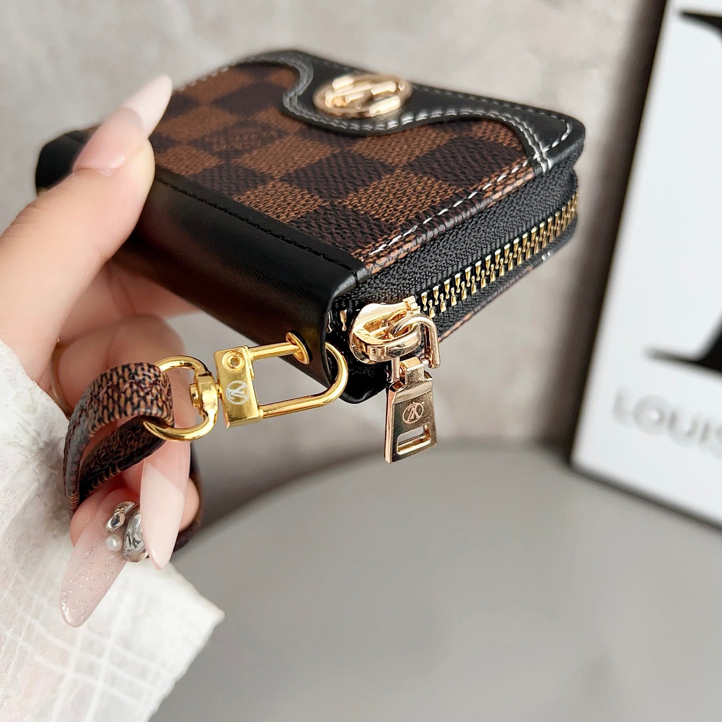 Latticed Love Cute Mini Wallet