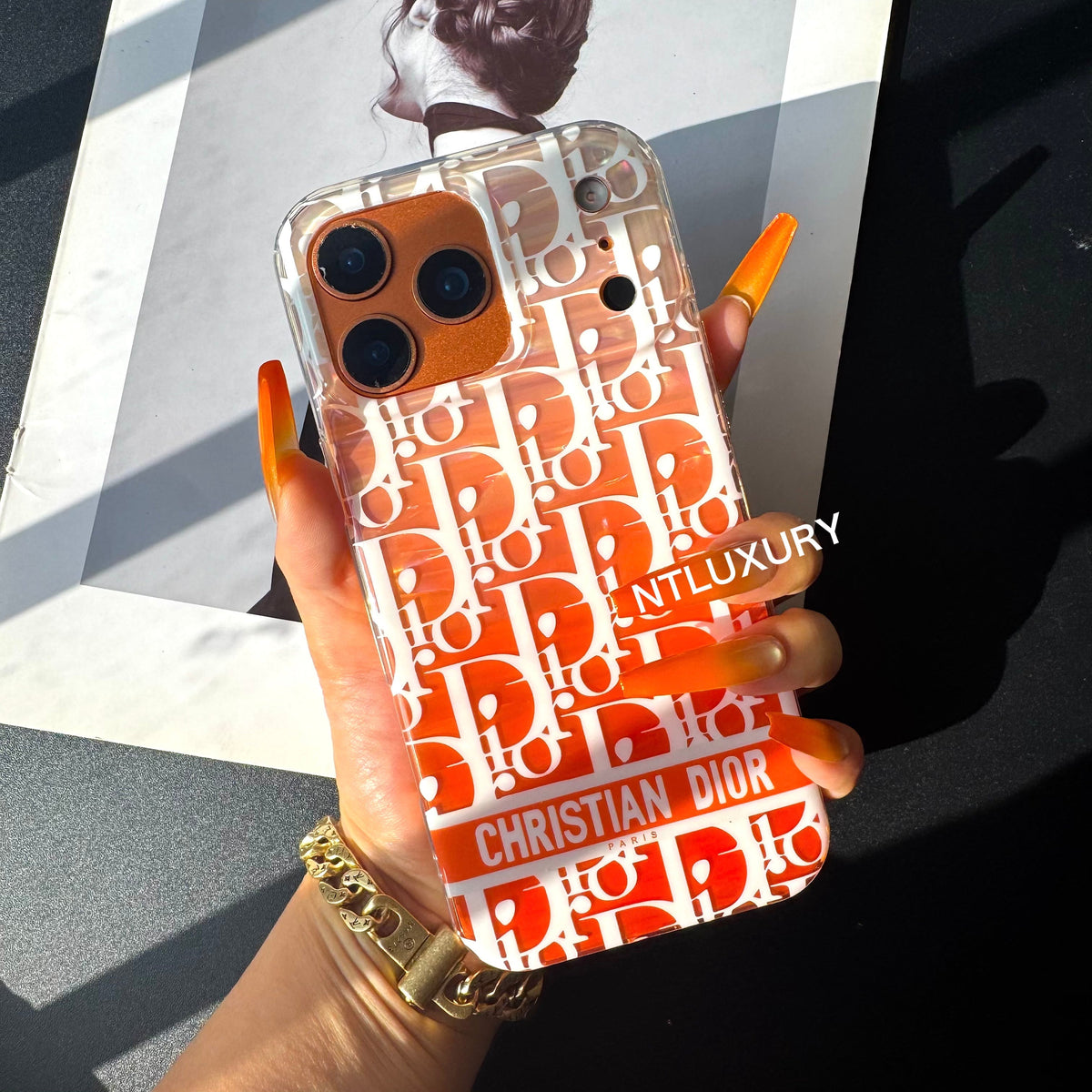 Coque de téléphone orange (Colombe)