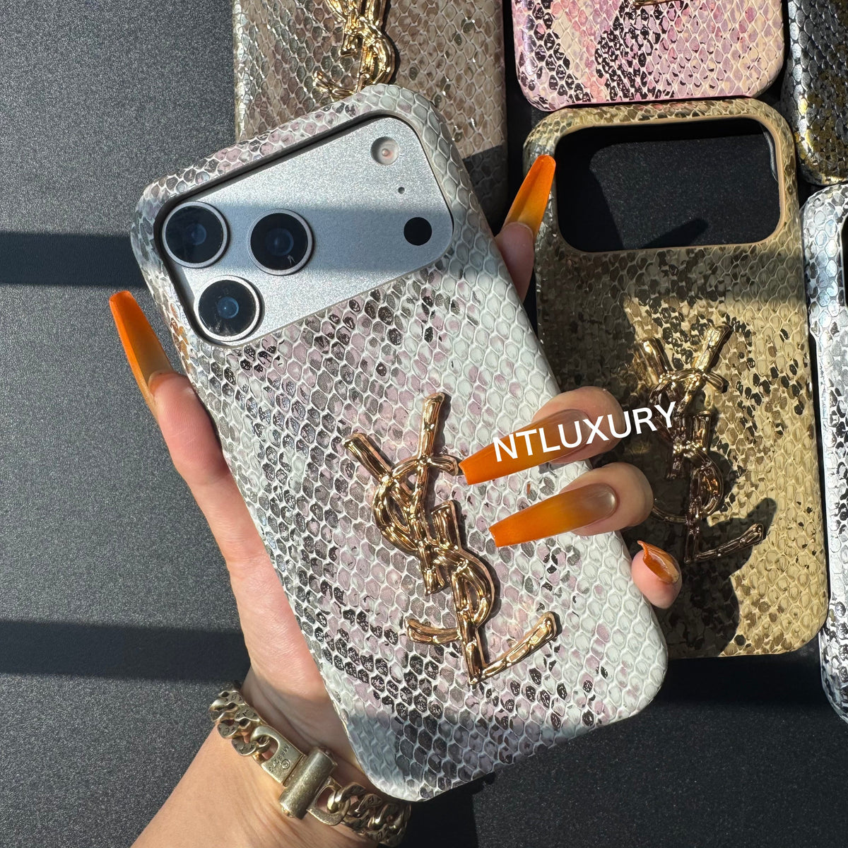Funda para teléfono Yes Girl de piel de serpiente (8 colores)