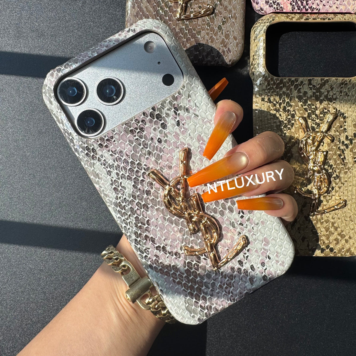 Funda para teléfono Yes Girl de piel de serpiente (8 colores)