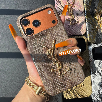 Funda para teléfono Yes Girl de piel de serpiente (8 colores)