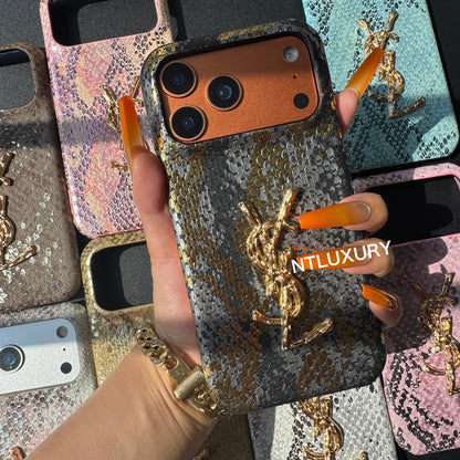 Funda para teléfono Yes Girl de piel de serpiente (8 colores)