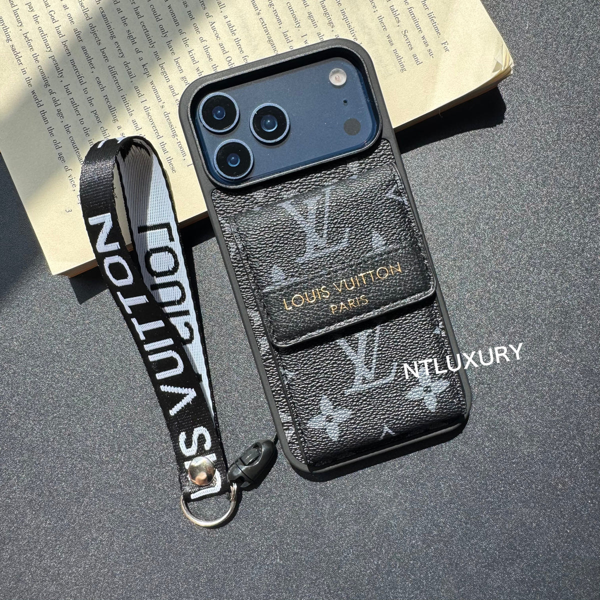 Nouvelle coque de téléphone fantaisie traditionnelle avec porte-monnaie et rayures (Big Love)
