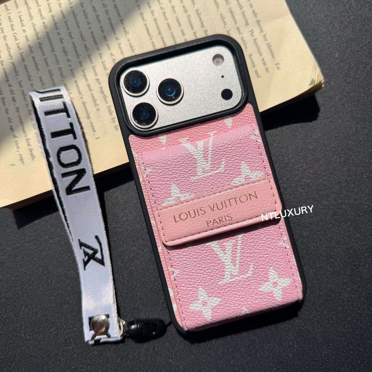 Nouvelle coque de téléphone fantaisie traditionnelle avec porte-monnaie et rayures (Big Love)