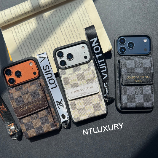 New Fancy Traditional Phone Case with Purse & Stripe (Latticed)