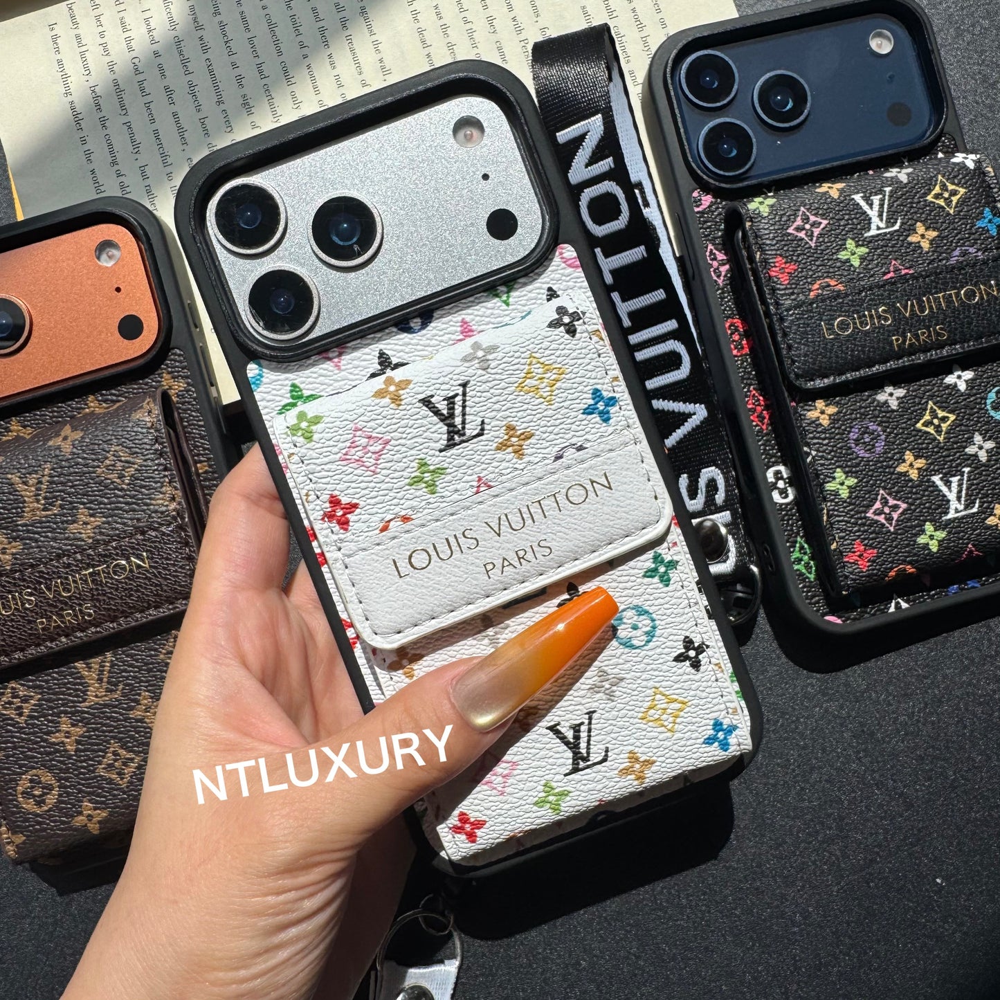 New Fancy Traditional Phone Case with Purse & Stripe (Small Love)