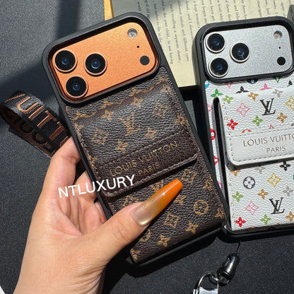 Nueva funda de teléfono tradicional elegante con bolso y rayas (Pequeño amor)