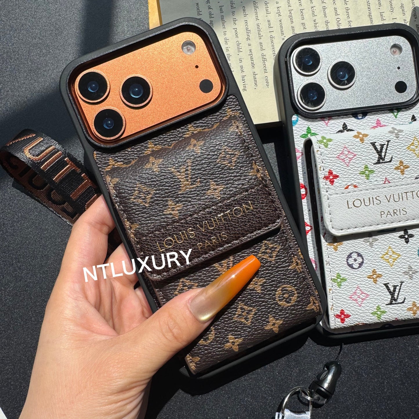 New Fancy Traditional Phone Case with Purse & Stripe (Small Love)