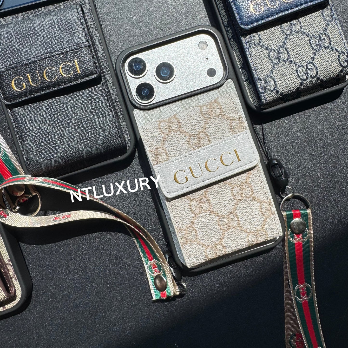 New Fancy Traditional Phone Case with Purse & Stripe (Good)