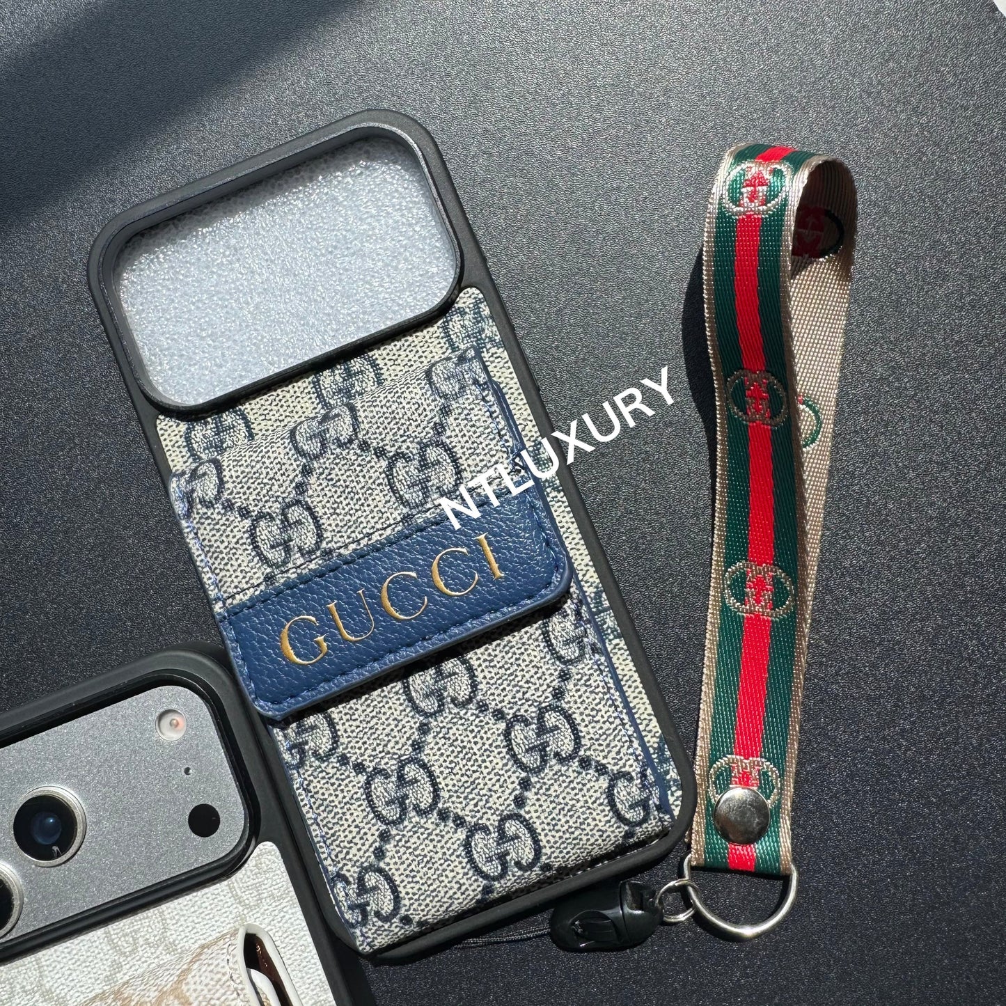 New Fancy Traditional Phone Case with Purse & Stripe (Good)