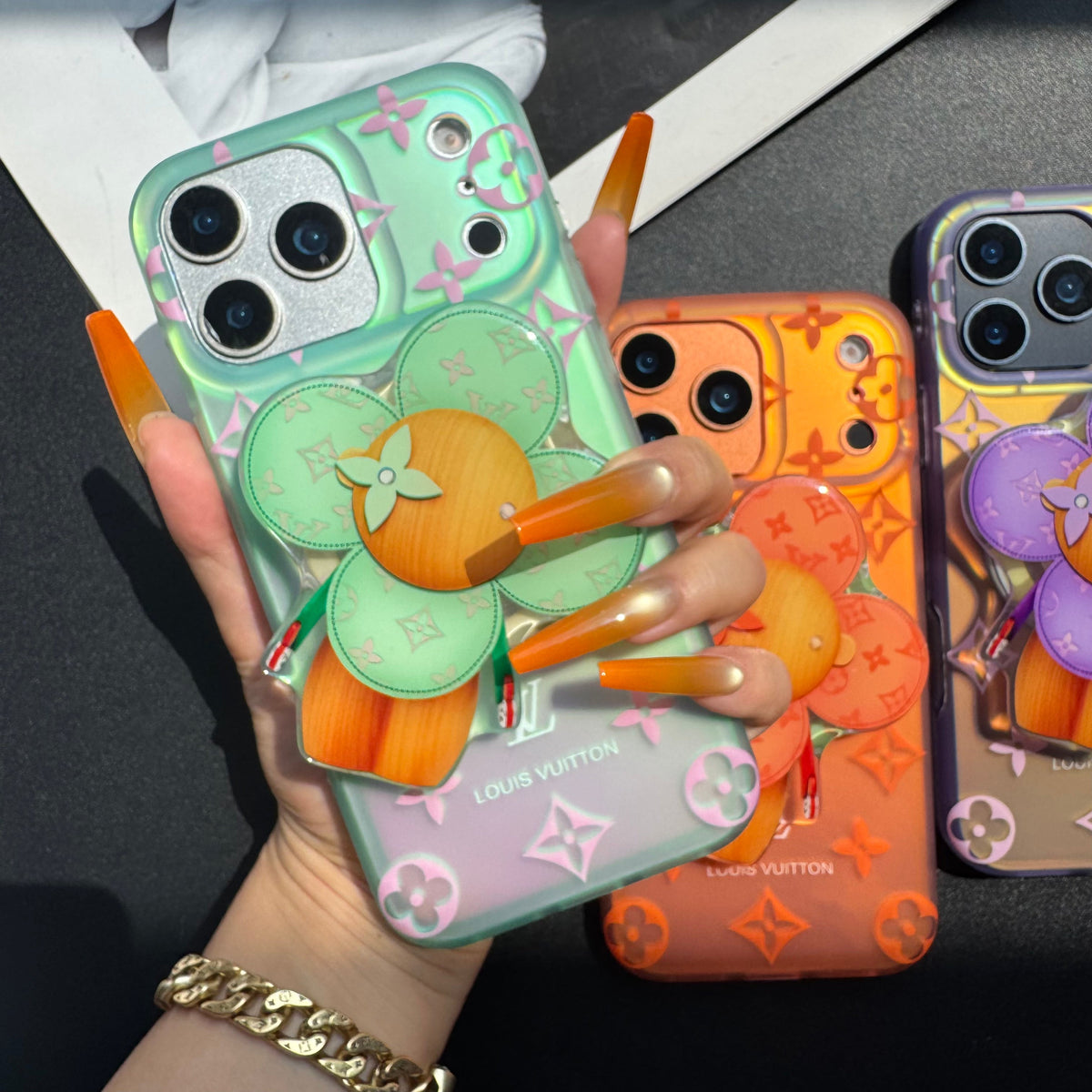 Transfer Color Laser Vivian Magsafe Phone Case with Magsafe Holder