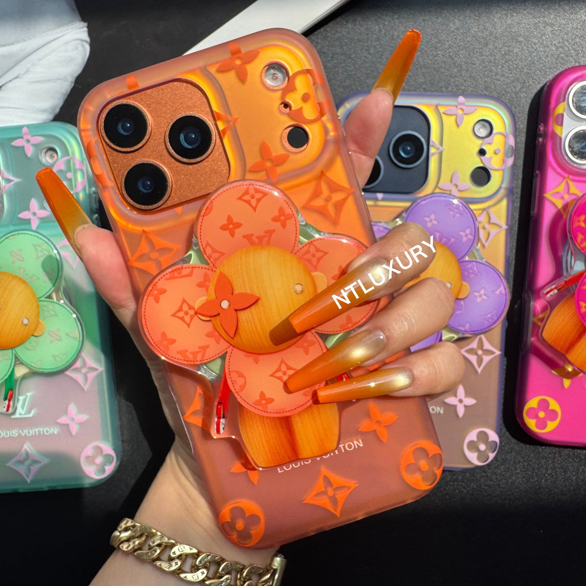 Transfer Color Laser Vivian Magsafe Phone Case with Magsafe Holder
