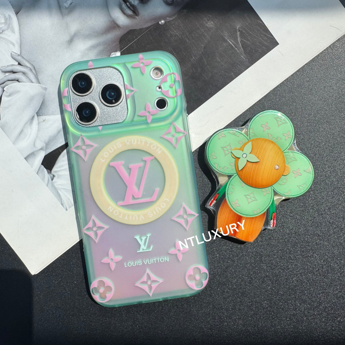 Transfer Color Laser Vivian Magsafe Phone Case with Magsafe Holder