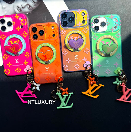 Coque de téléphone MagSafe Vivian pour laser couleur avec support et pendentif