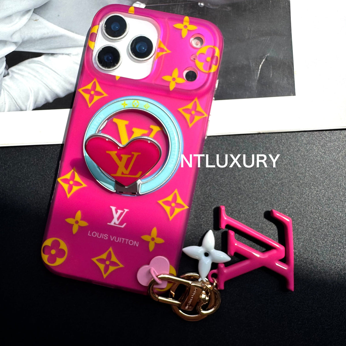 Transfer Color Laser Vivian Magsafe Phone Case with Holder & Pendant