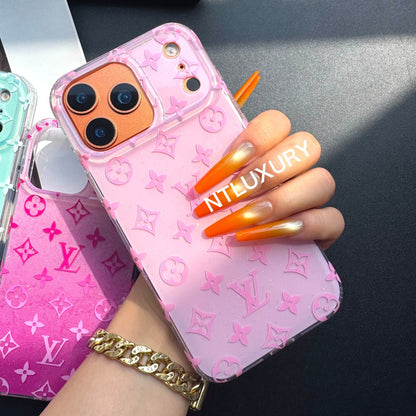 Funda para teléfono naranja con diseño de amor