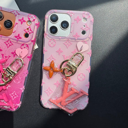 Funda para Teléfono Naranja Color Love Con Colgante