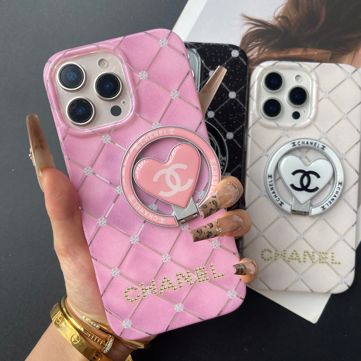 Coque de téléphone CC Girl Nouveau design MagSafe avec support MagSafe