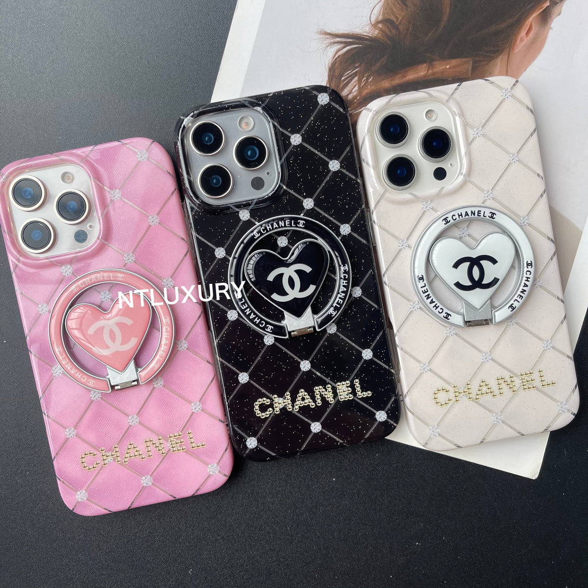 Coque de téléphone CC Girl Nouveau design MagSafe avec support MagSafe